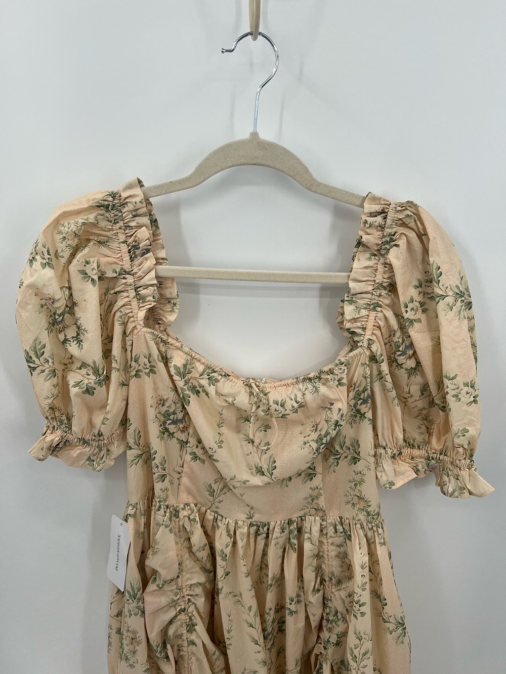 Selkie the Villa floral Puff-Sleeve Mini Dress NWT - Picture 5 of 12